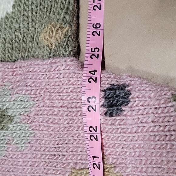 Tara Handknits, Size Unknown Daisy Print Chunky Knit Cardigan Sweater, GUC - Picture 8 of 12